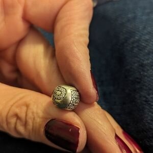 Pandora HOPE charm -silver and cubic zirconia
